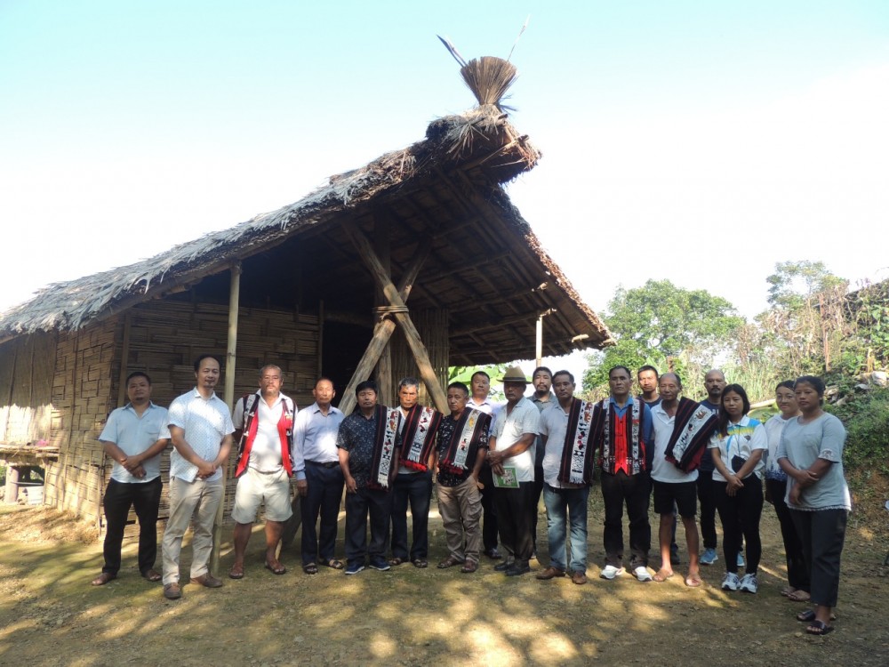 A life-size Ao Naga traditional house was constructed at Süngkotenem Park, Mopungchuket village, Mokokchung by the village community under the initiative of Mopungchuket Community Tourism Society (MCTS) with the goal of preserving and reviving traditional household items, practises, and crafts as well as for educating the younger generation. On Friday, September 2, after a dedicatory prayer was said by Rev Jongpong, Pastor of Mopungchuket Baptist Church, Arentemsü Lemtur, Chairman of the Mopungchuket Village Council, officially opened the home. The house, which is now the sole authentically traditional Ao Naga home in the village and is furnished with all the traditional furniture and fittings, is meant to support the village's tourism initiatives. (Photo Courtesy: MCTS)